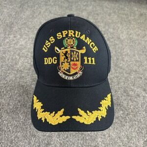USS Spruance DDG 111 Hat Cap US Navy Military Made USA Black Strapback The Corps